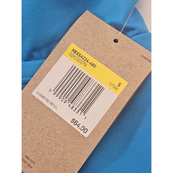 ALK Women's S Nike Cyan Blue Athletic Adjustable Tank Tankini Swim Top Bikini NW - Picture 6 of 8